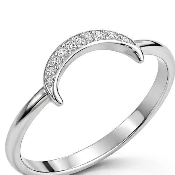 Кольцо серебряное Лунница с фианитами Silver Style 17.5 р. (11411.10 sku:2300104066994) 11411.10 фото