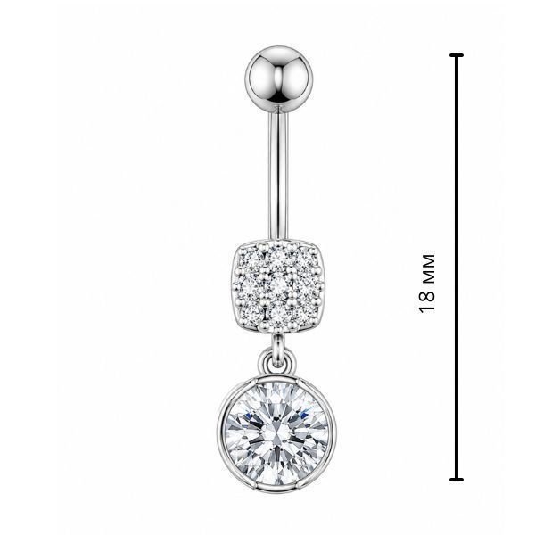 Пірсинг срібний з фіанітами Silver Style (33051.50 sku:2300104187750) 33051.50 фото