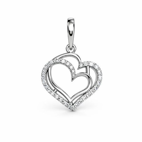 Підвіска срібна Серце з фіанітом Silver Style (41361.12 sku:2300103129089) 41361.12 фото