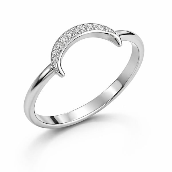 Кольцо серебряное Лунница с фианитами Silver Style 17.5 р. (11411.10 sku:2300104066994) 11411.10 фото