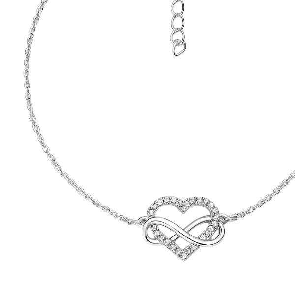 Браслет серебряный Сердце с фианитами Silver Style (80771.10 sku:2300103992164) 80771.10 фото