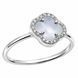 Кольцо серебряное Клевер с перламутром и фианитами Silver Style 19 р. (112110.80 sku:2300104184902) 112110.80 фото 1