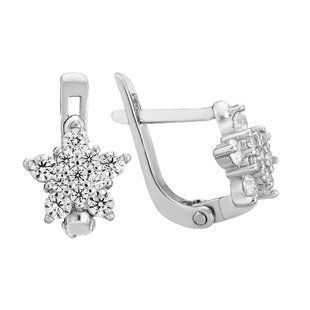 Серьги серебряные фантазия с россыпью Silver Style (20121.20 sku:2300103848713) 20121.20 фото