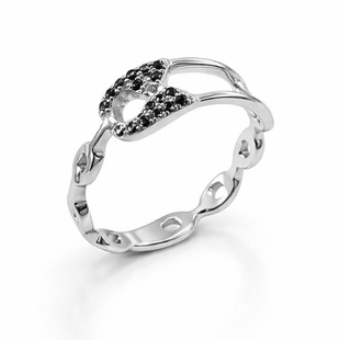 Кольцо серебряное фантазия с фианитами Silver Style 17.5 р. (11471.10 sku:2300103935130) 11471.10 фото