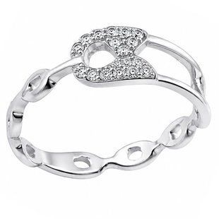 Каблучка срібна фантазія з фіанітами Silver Style 17 р. (11471.10 sku:2300103935383) 11471.10 фото