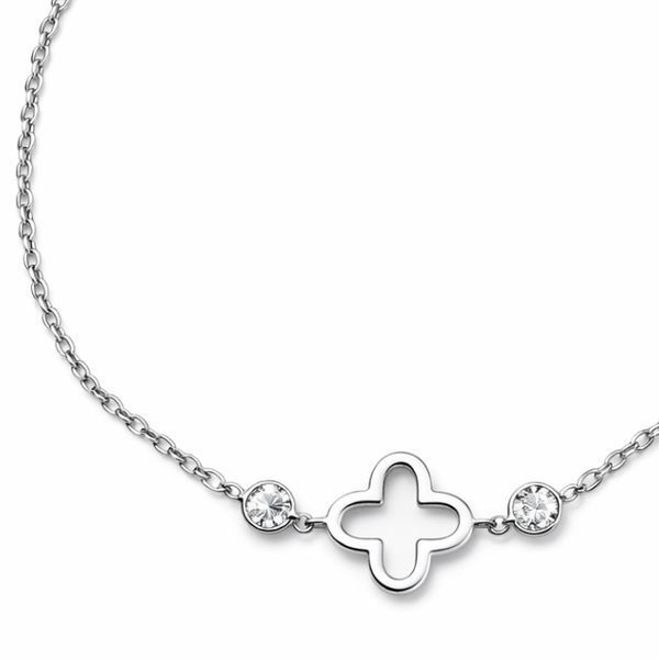 Браслет срібний Конюшина з фіанітами Silver Style 16-20 р. (80591.30 sku:2300104062750) 80591.30 фото
