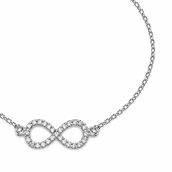 Браслет срібний Безмежність з фіанітами Silver Style 15 р. (550059б sku:4200011136071) 550059б фото