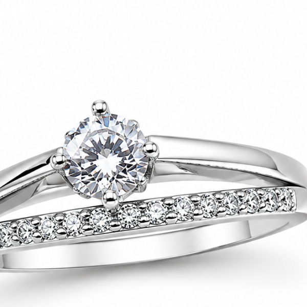 Кольцо серебряное фантазия с фианитами Silver Style 19 р. (10911.50 sku:2300102818199) 10911.50 фото