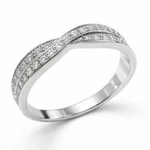 Каблучка срібна фантазія з фіанітами Silver Style 19 р. (10921.12 sku:2300102634270) 10921.12 фото