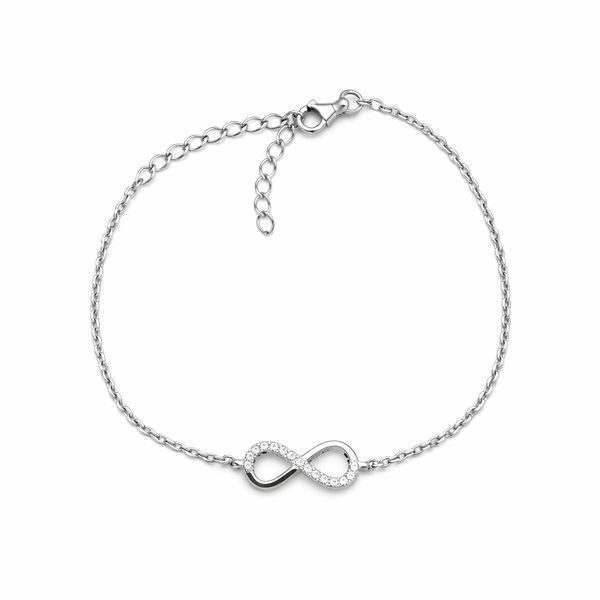 Браслет срібний Безмежність з фіанітами Silver Style 16-20 р. (81271.15 sku:2300104057732) 81271.15 фото