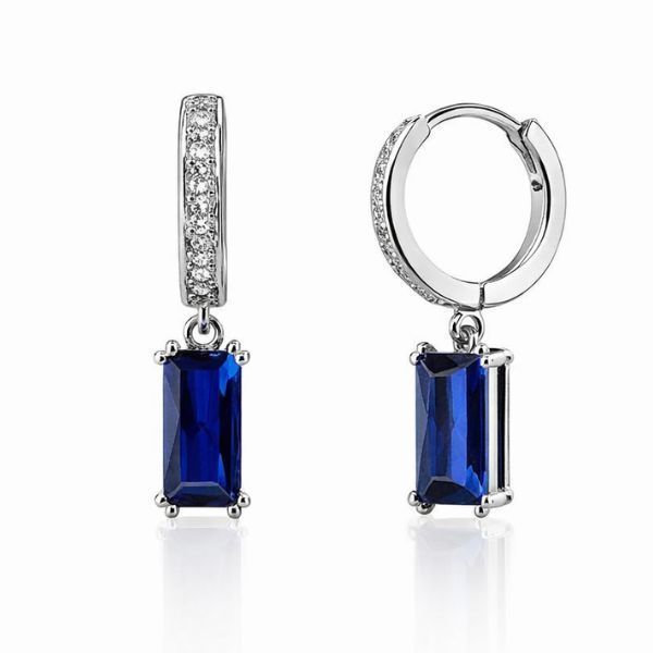 Сережки-кільця (конго) срібні фантазія з розсипом Silver Style (24715.48 sku:2300103820979) 24715.48 фото