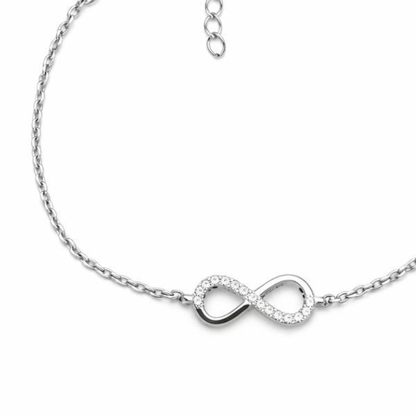 Браслет срібний Безмежність з фіанітами Silver Style 16-20 р. (81271.15 sku:2300104057732) 81271.15 фото