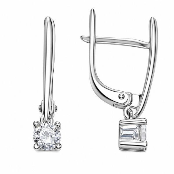 Серьги серебряные Фантазия с фианитами Silver Style (21491.40 sku:2300103130955) 21491.40 фото