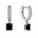 Сережки-кільця (конго) срібні фантазія з розсипом Silver Style (25884.55 sku:2300104350161) 25884.55 фото 1