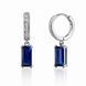 Сережки-кільця (конго) срібні фантазія з розсипом Silver Style (24715.48 sku:2300103820979) 24715.48 фото 1