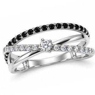 Каблучка срібна фантазія з фіанітами Silver Style 17.5 р. (10133.30 sku:2300103684878) 10133.30 фото