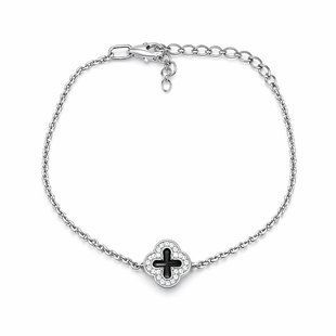 Браслет серебряный Клевер с эмалью Silver Style 16-20 р. (812921.10 sku:2300104208134) 812921.10 фото