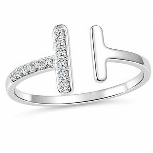 Кольцо серебряное фантазия с фианитами Silver Style 17.5 р. (11501.12 sku:2300103857951) 11501.12 фото