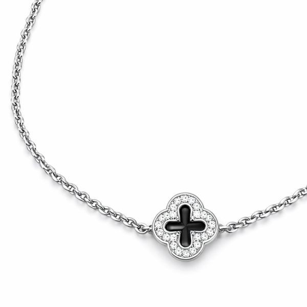 Браслет серебряный Клевер с эмалью Silver Style 16-20 р. (812921.10 sku:2300104208134) 812921.10 фото