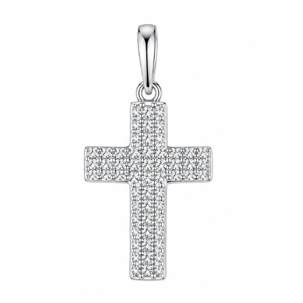 Хрестик срібний з фіанітами Silver Style (41671.12 sku:2300103147250) 41671.12 фото