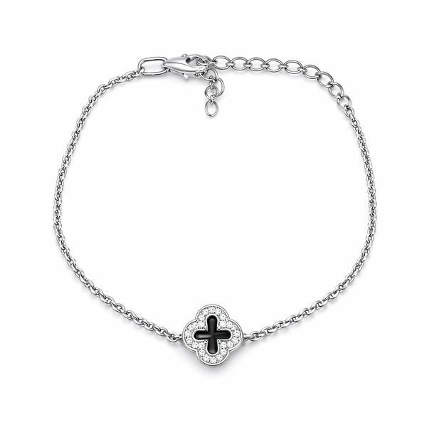 Браслет серебряный Клевер с эмалью Silver Style 16-20 р. (812921.10 sku:2300104208134) 812921.10 фото