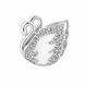 Шарм намистина срібна Лебідь з фіанітами Silver Style (84655э sku:4000015895901) 84655э фото 2