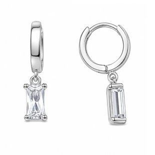 Серьги-кольца (конго) серебряные с фианитами Silver Style (24701.48 sku:2300103913565) 24701.48 фото