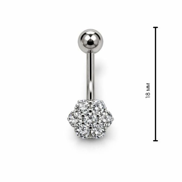 Пирсинг серебряный с фианитами Silver Style (32661.25 sku:2300104196288) 32661.25 фото