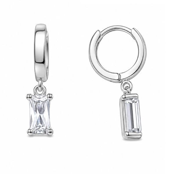 Серьги-кольца (конго) серебряные с фианитами Silver Style (24701.48 sku:2300103913565) 24701.48 фото