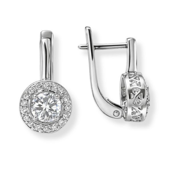 Серьги серебряные Фантазия с фианитами Silver Style (24841.40 sku:2300104016920) 24841.40 фото