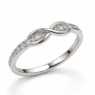 Кольцо серебряное Бесконечность с фианитами Silver Style 17.5 р. (11621.12 sku:2300103935666) 11621.12 фото