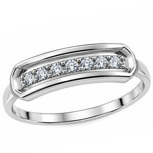 Каблучка срібна фантазія з фіанітами Silver Style 16.5 р. (10581.15 sku:2300103768950) 10581.15 фото