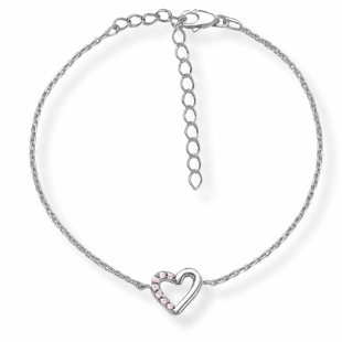 Браслет серебряный Сердце с фианитами Silver Style 16-20 р. (811212.10 sku:2300104209193) 811212.10 фото
