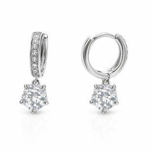 Серьги-кольца (конго) серебряные с фианитами Silver Style (25551.60 sku:2300104193294) 25551.60 фото