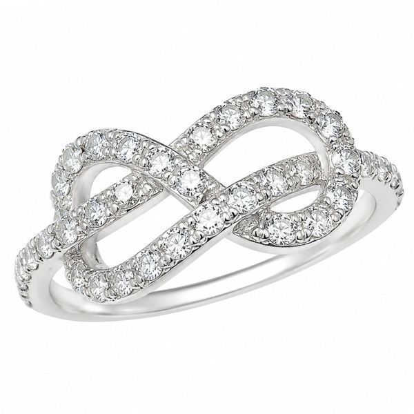 Кольцо серебряное фантазия с фианитами Silver Style 16.5 р. (10381.15 sku:2300103561490) 10381.15 фото