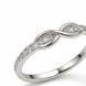 Каблучка срібна Безмежність з фіанітами Silver Style 17.5 р. (11621.12 sku:2300103935666) 11621.12 фото 3