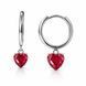 Серьги-кольца (конго) серебряные Сердце с фианитами Silver Style (252218.55 sku:2300104083014) 252218.55 фото 2