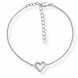 Браслет срібний Серце з фіанітами Silver Style 16-20 р. (811212.10 sku:2300104063283) 811212.10 фото 1