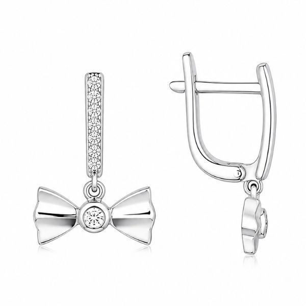 Серьги серебряные Фантазия с фианитами Silver Style (25961.22 sku:2300104355128) 25961.22 фото