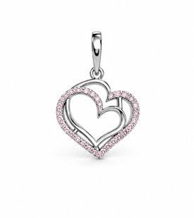 Підвіска срібна Серце з фіанітом Silver Style (413612.12 sku:2300103752089) 413612.12 фото