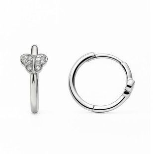 Серьги-кольца (конго) серебряные фантазия с фианитами Silver Style (24811.10 sku:2300104273057) 24811.10 фото