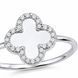 Каблучка срібна Конюшина з емаллю та фіанітами Silver Style 16 р. (111520.10 sku:2300103380268) 111520.10 фото 3