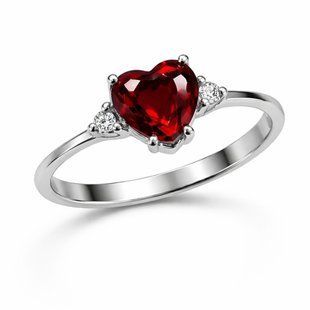 Кольцо серебряное Сердце с фианитами Silver Style 17 р. (117236.66 sku:2300104261221) 117236.66 фото