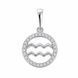 Підвіска срібна Водолій з фіанітом Silver Style (4.10Водолій sku:2300104362089) 4.10Водолій фото 2