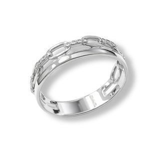 Кольцо серебряное фантазия с фианитами Silver Style 19 р. (10851.10 sku:2300102639558) 10851.10 фото