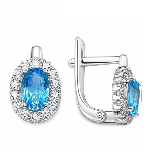 Серьги серебряные Фантазия с фианитами Silver Style (21126.75 sku:2300104410117) 21126.75 фото