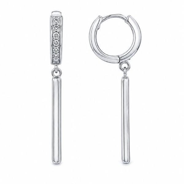 Серьги-кольца (конго) серебряные дорожка с фианитами Silver Style (25591.12 sku:2300104303662) 25591.12 фото