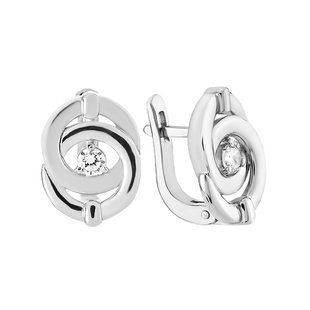 Серьги серебряные с фианитами Silver Style (СВ1714 sku:4443005722830) СВ1714 фото