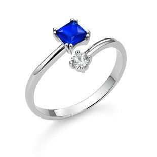 Кольцо серебряное фантазия с фианитами Silver Style 19 р. (11835.44 sku:2300104260576) 11835.44 фото