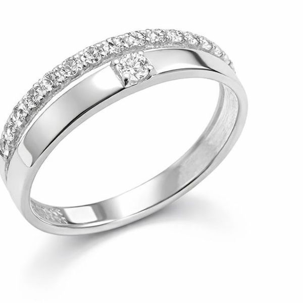 Кольцо серебряное дорожка с фианитами Silver Style 17 р. (10441.12 sku:2300102387374) 10441.12 фото